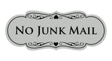 Signs ByLITA Designer No Junk Mail Sign