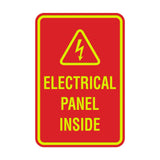 Portrait Round Electrical Panel Inside Sign