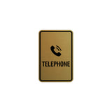 Portrait Round Telephone Sign With Adhesive Tape