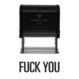 Black Fuck You Novelty Self-Inking Office Rubber Stamp