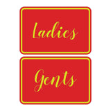 Signs ByLITA Classic Framed Ladies And Gents Sign Set