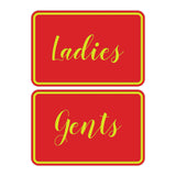 Signs ByLITA Classic Framed Ladies And Gents Sign Set