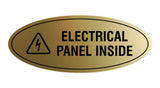Oval Electrical Panel Inside Sign