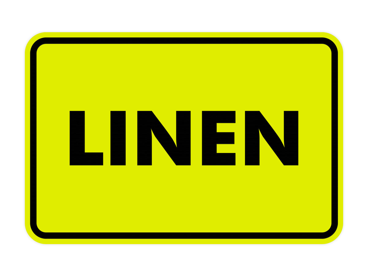 Signs ByLITA Classic Linen Sign with Adhesive Tape, Mounts On Any Surface, Weather Resistant, Indoor/Outdoor Use