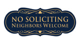 Signs ByLITA Designer No Soliciting Neighbors Welcome Sign