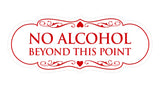 Signs ByLITA Designer No Alcohol Beyond this point Sign