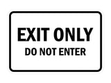 Classic Framed Exit Only Do Not Enter Sign