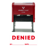 DENIED By Date Self Inking Rubber Stamp