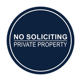 Signs ByLITA Circle No Soliciting Private Property Sign