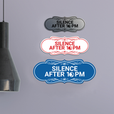 Designer Silence after 10pm Wall or Door Sign