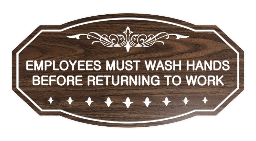 Victorian Employees Must Wash Hands Before Returning To Work Sign
