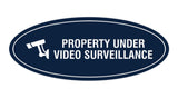 Oval Property Under Video Surveillance Sign