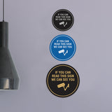 Circle If You Can Read This Sign We Can See You (CCTV Camera) Wall or Door Sign