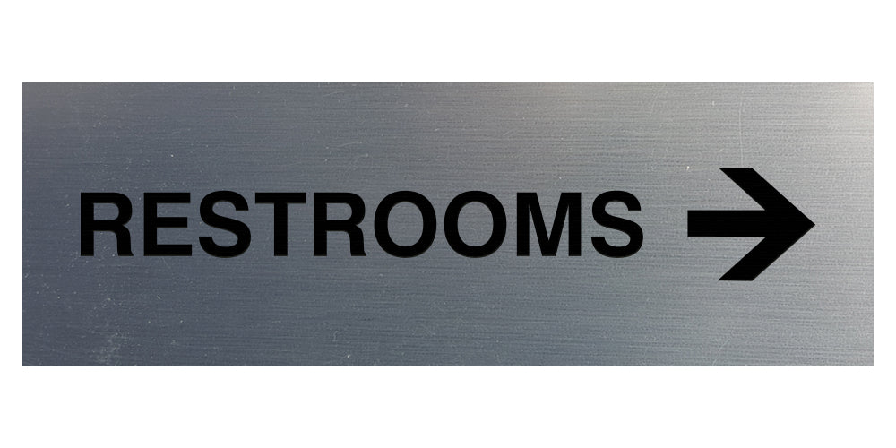 Signs ByLITA Basic Restrooms Right Arrow Directional Sign