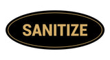 Oval Sanitize Sign