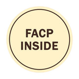 Signs ByLITA Circle FACP Inside Sign