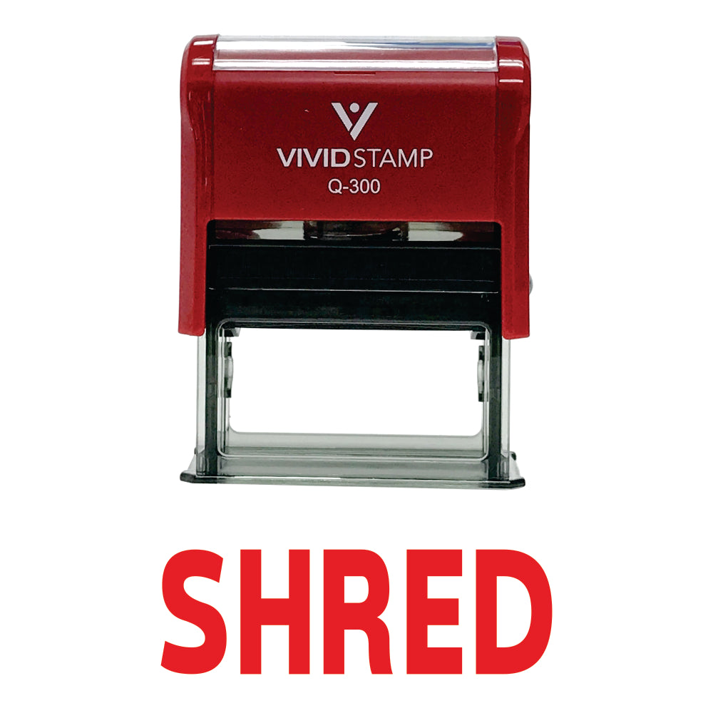 SHRED Self Inking Rubber Stamp