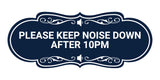 Designer Please keep noise down after 10pm Wall or Door Sign