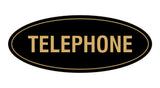 Oval TELEPHONE Sign