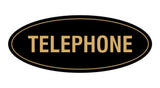 Oval TELEPHONE Sign