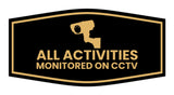 Fancy All Activities Monitored on CCTV Wall or Door Sign