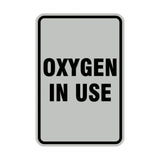 Portrait Round Oxygen In Use Sign