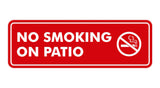 Standard No Smoking On Patio Sign