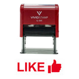 Red LIKE (Thumbs Up) Self Inking Rubber Stamp