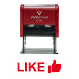 Red LIKE (Thumbs Up) Self Inking Rubber Stamp