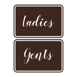 Signs ByLITA Classic Framed Ladies And Gents Sign Set