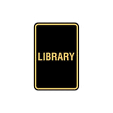 Portrait Round Library Sign with Adhesive Tape, Mounts On Any Surface, Weather Resistant