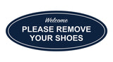 Signs ByLITA Oval Please Remove Your Shoes Sign