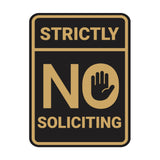 Portrait Round Strictly No Soliciting Wall or Door Sign