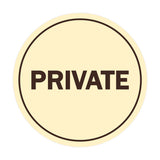 Circle PRIVATE Wall / Door Sign