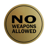 Signs ByLITA Circle No Weapons Allowed Sign