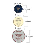 Circle Sensitive Plumbing Do Not Flush Anything Except Toilet Paper Wall or Door Sign