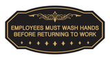 Victorian Employees Must Wash Hands Before Returning To Work Sign