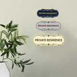 Designer Private Residence Wall or Door Sign
