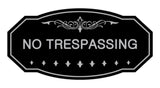 Victorian No Trespassing Sign