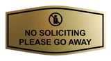 Fancy No Soliciting Please Go Away Wall or Door Sign