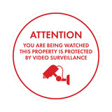 Circle Attention You Are Being Watched This Property is Protected by Video Surveillance Wall or Door Sign
