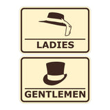 Signs ByLITA Classic Framed Ladies And Gentlemen Sign Set