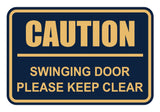 Signs ByLITA Classic Framed Caution Swinging Door Please Keep Clear Sign