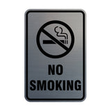 Portrait Round No Smoking Sign