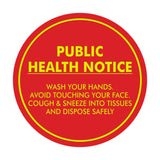 Circle Public Health Notice Wash Your Hands Sign