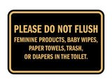 Signs ByLITA Classic Framed Please Do Not Flush Etiquette