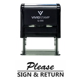 Please Sign And Return Self Inking Rubber Stamp
