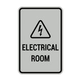 Portrait Round Electrical Room Sign