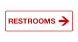 Signs ByLITA Standard RESTROOM (RIGHT ARROW) Sign