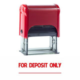 Red For Deposit Only Self-Inking Office Rubber Stamp